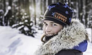 A Portrait of a skier on the trails of the Loppet!